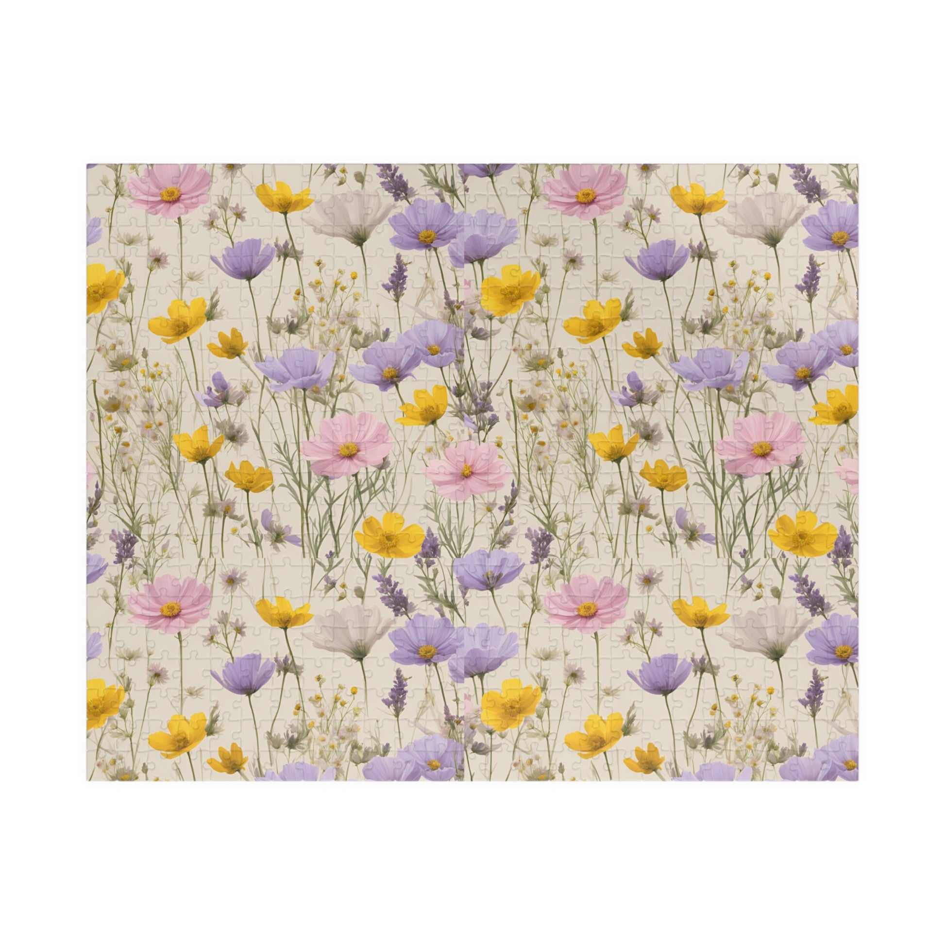 Pastel Wildflower Jigsaw Puzzle, 110-1014 Piece Game for Adults Relaxing Activity, Floral Art Project, Flower DIY Frameable Decor 520 pcs (Horizontal) Puzzle The Puzzle Chest