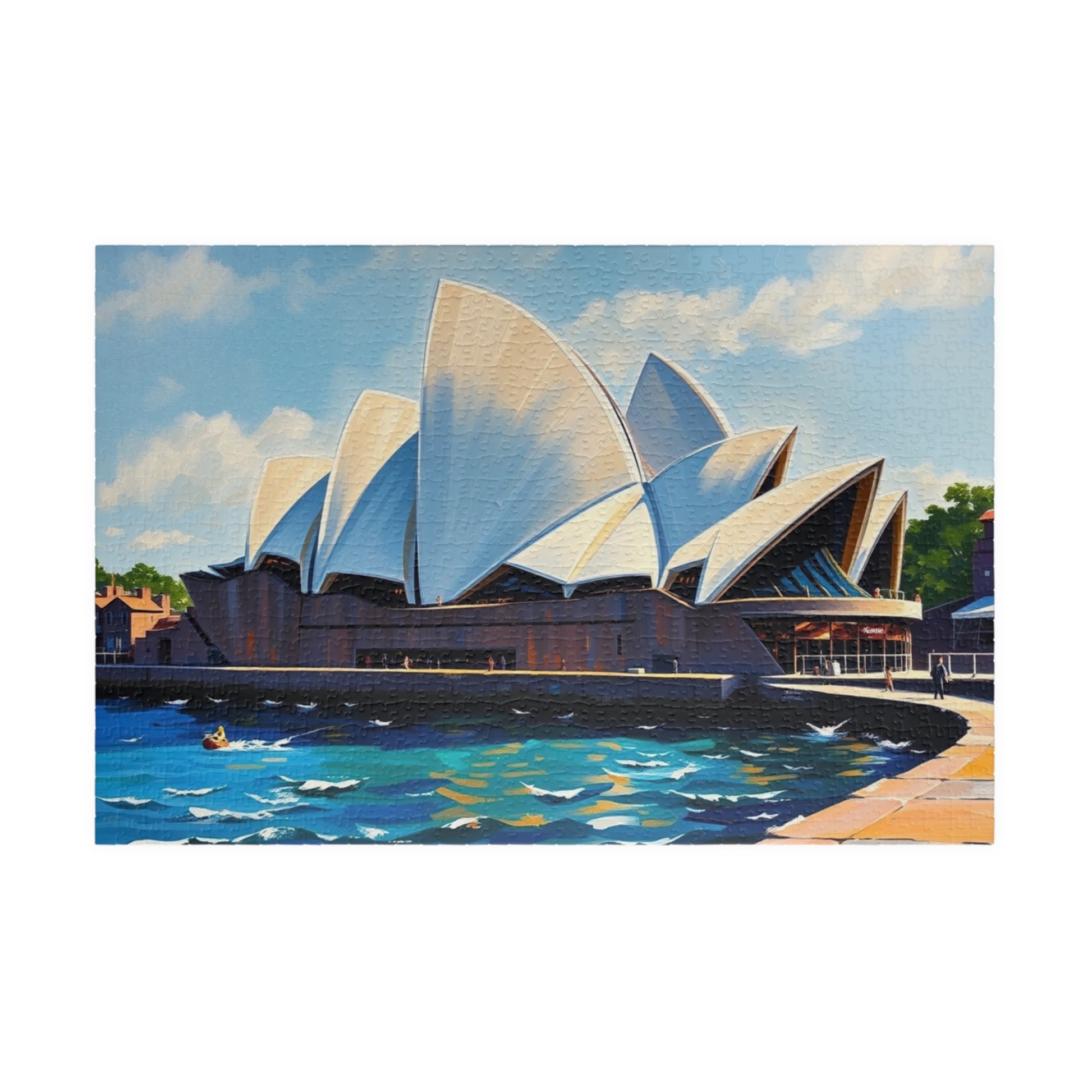 Sunny Day Sydney Opera House Puzzle, Famous Landmark Jigsaw Game, Art Lovers and Enthusiasts, Unique Gift for Traveler, Entertaining Pastime 1014 pcs (Horizontal) Puzzle The Puzzle Chest