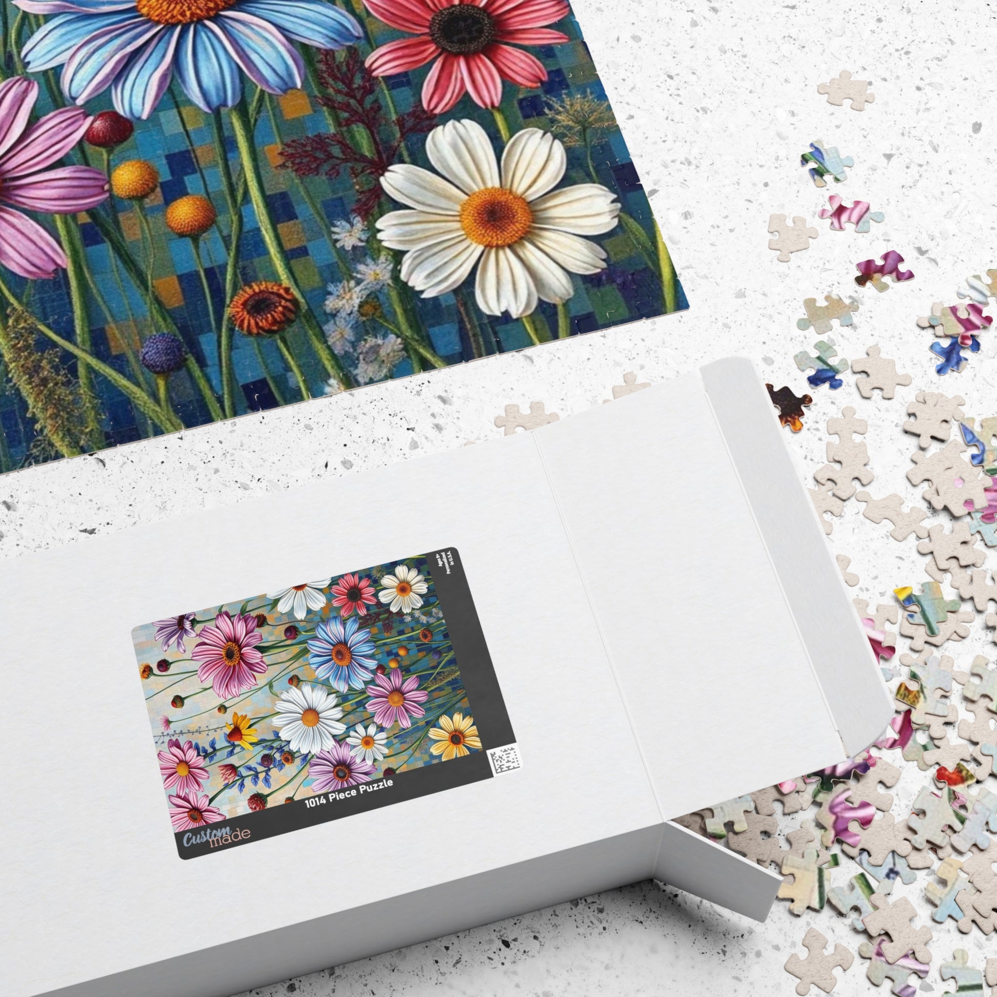 Floral Mosaic Puzzle - Beautiful Flower Design, Jigsaw Game for Nature Lovers Art Enthusiasts, Family Fun Game Puzzle The Puzzle Chest