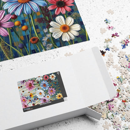 Floral Mosaic Puzzle - Beautiful Flower Design, Jigsaw Game for Nature Lovers Art Enthusiasts, Family Fun Game Puzzle The Puzzle Chest