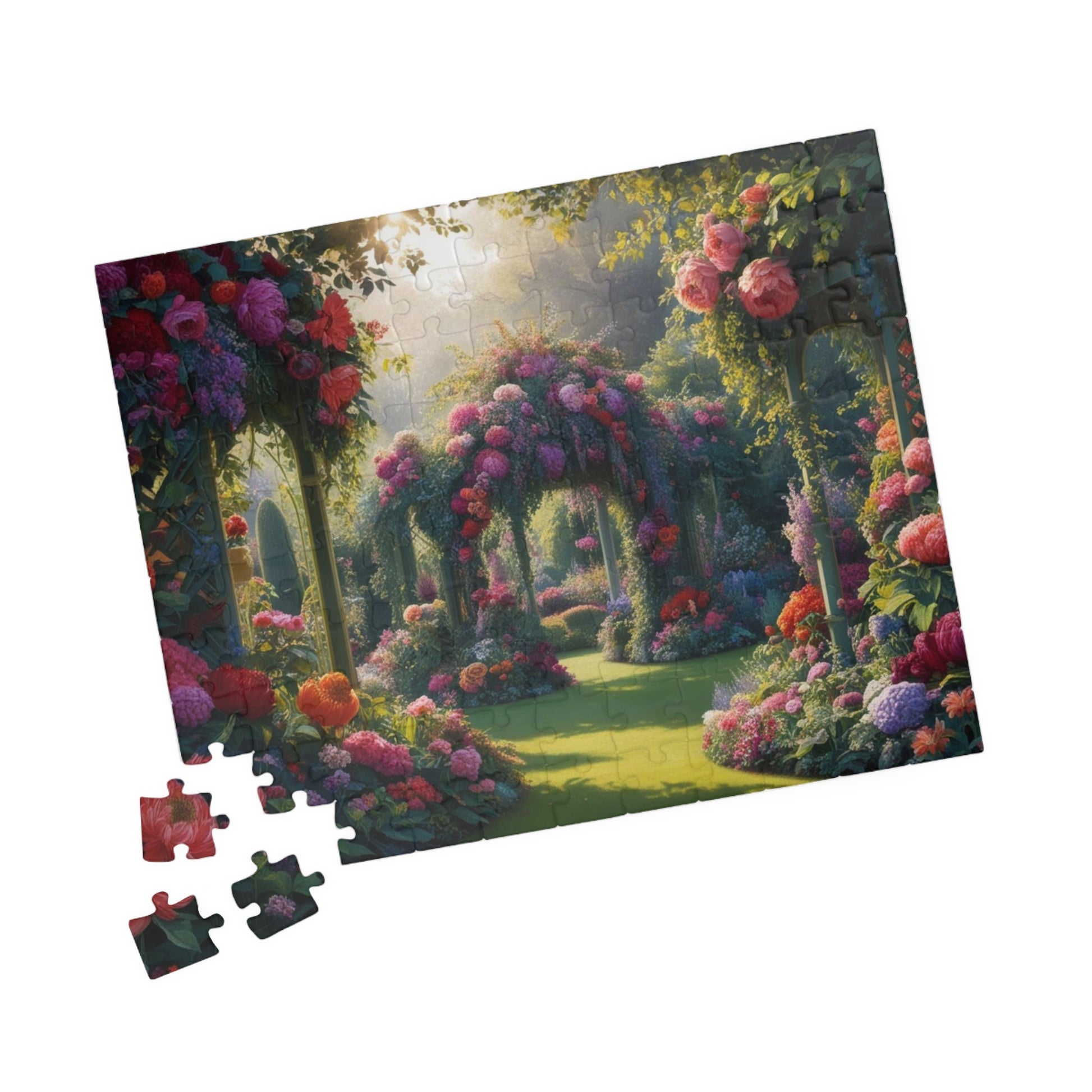 Serene Garden Jigsaw Puzzle, 110-1014 Piece Floral Design, Perfect for Family Game Night, Nature Lover Flower Enthusiast Gift Puzzle The Puzzle Chest