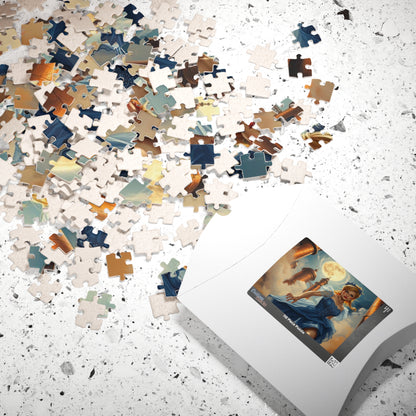 Cinderella at Midnight Jigsaw Puzzle, Whimsical Steampunk Puzzle, Vintage Fantasy Princess Puzzle, Dreamy Steampunk Art Print Gift for Adult Puzzle The Puzzle Chest