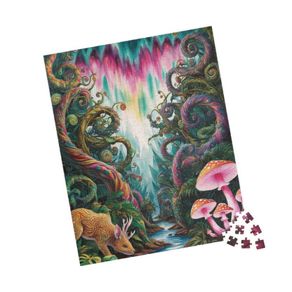 Trippy Jigsaw Puzzle, Vibrant Kaleidoscopic Jungle Scene, Relaxing Solo Game, Puzzle Enthusiasts Entertainment, Puzzling Activity for Adults Puzzle The Puzzle Chest