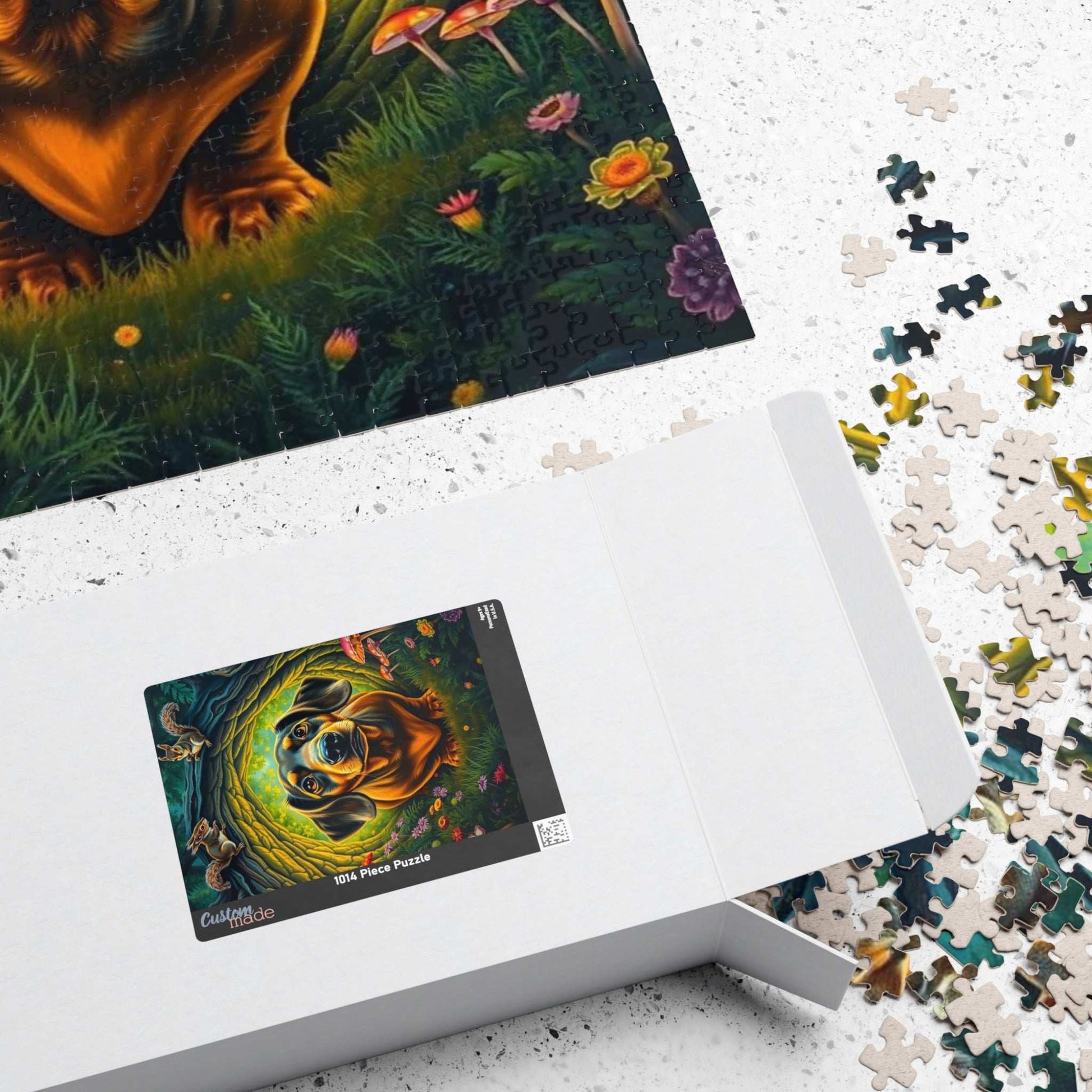 Dachshund Forest Adventure Puzzle, Animal Jigsaw Game for Adults, Dog Lover Gift for Friends, Cozy Night Activity, Mindfulness Family Fun Puzzle The Puzzle Chest