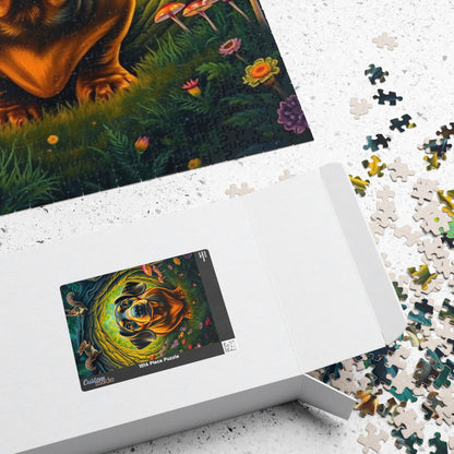 Dachshund Forest Adventure Puzzle, Animal Jigsaw Game for Adults, Dog Lover Gift for Friends, Cozy Night Activity, Mindfulness Family Fun Puzzle The Puzzle Chest