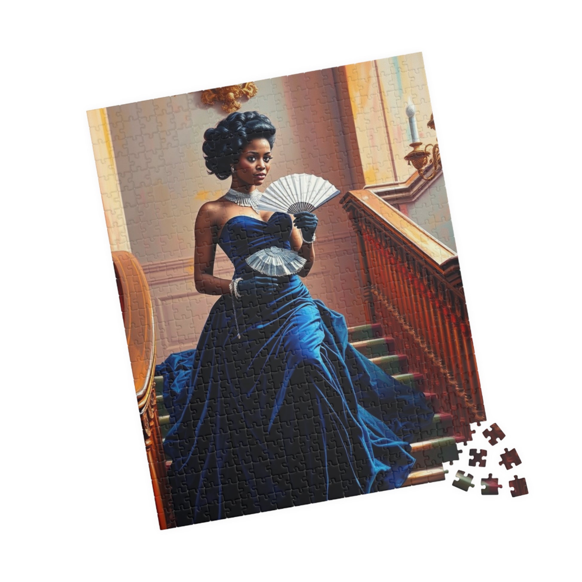 Victorian Afro-American Woman Jigsaw Puzzle, Black Woman Ballroom Dance, Afrocentric Gift for Solo Fun or Family Activity 520 pcs (Vertical) Puzzle The Puzzle Chest