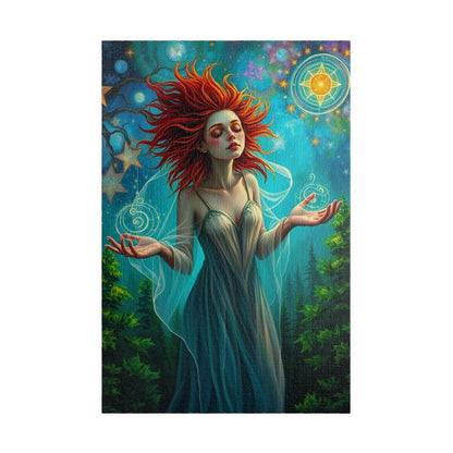 Otherworldly Witch Puzzle, 110-1014 Piece Galaxy and Forest Scene Jigsaw Game, Fantasy Art, Family Activity, Puzzle Lover Gift, Relaxation