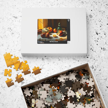 Autumn Still Life Jigsaw Puzzle, Vintage Style Art Design, Cozy Vibes Fun Indoor Activity, Family Game Night, Unique Gift for Puzzle Lovers