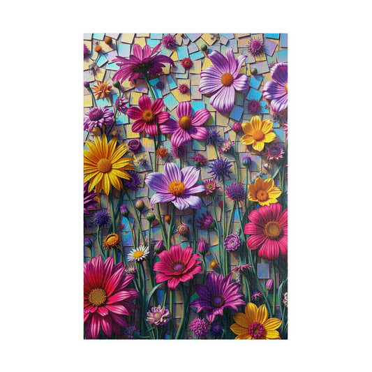 Floral Mosaic Puzzle, 110-1014 Pieces, Flower Jigsaw Game, Relaxing Family Activity, Gift for Puzzle Lovers and Art Enthusiasts, Frameable 1014 pcs (Vertical) Puzzle The Puzzle Chest