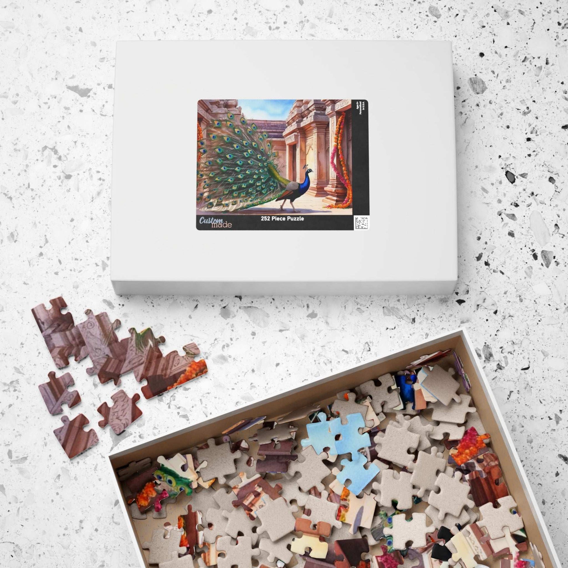 Peacock Jigsaw Puzzle - 110, 252, 520, 1014-Piece, Holiday or Birthday Gift for Animal Puzzle Lovers Puzzle The Puzzle Chest