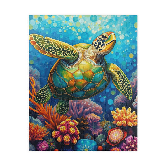 Sea Turtle Mosaic Jigsaw Puzzle for Adults 110 pcs (Vertical) Puzzle The Puzzle Chest