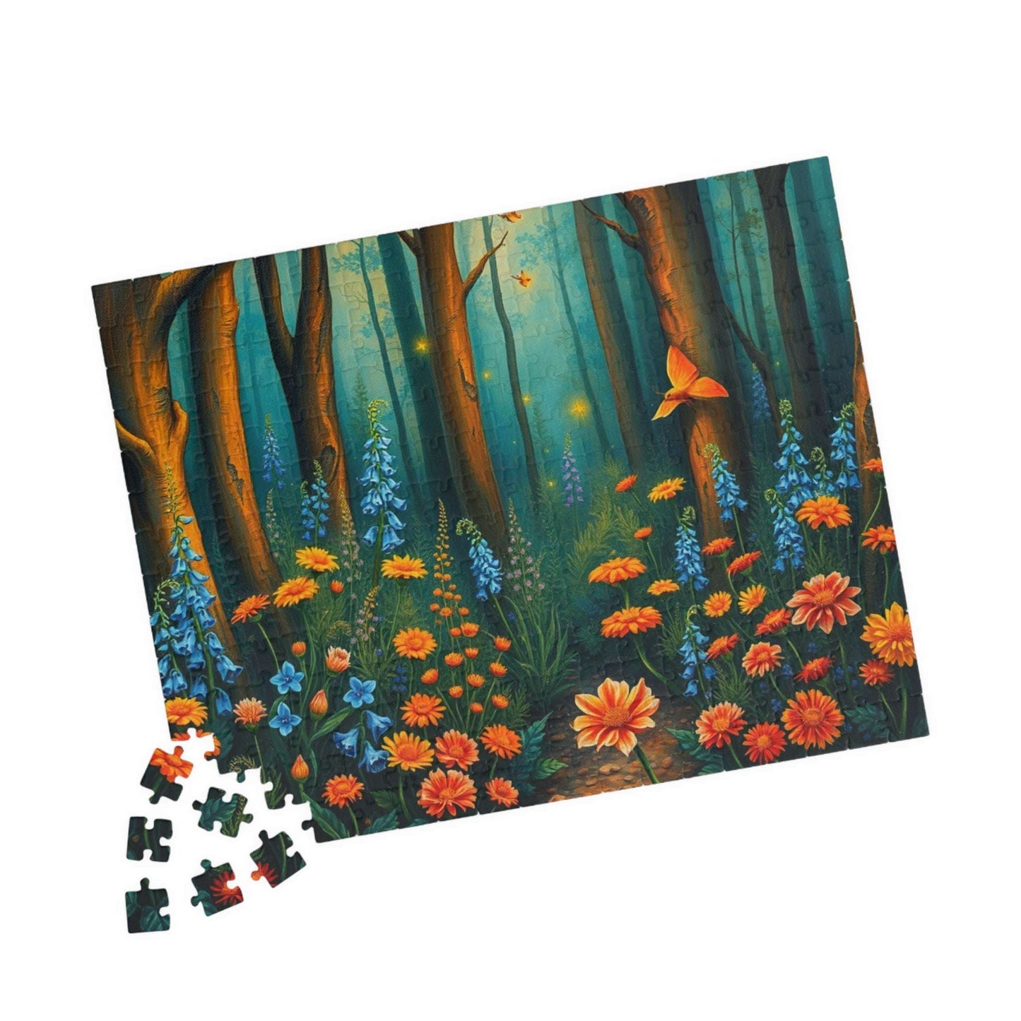 Enchanting Forest Puzzle | Floral Landscape Jigsaw Game for Adult | Nature Lover Gift, Indoor Game, Home Entertainment, Mindfulness Activity Puzzle The Puzzle Chest