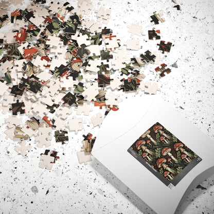 Vintage Mushroom Collage Jigsaw Puzzle, Nature Inspired Toadstool Art, Fun Fungi Game for Family Bonding, Puzzle Lover Best Unique Gift Puzzle The Puzzle Chest