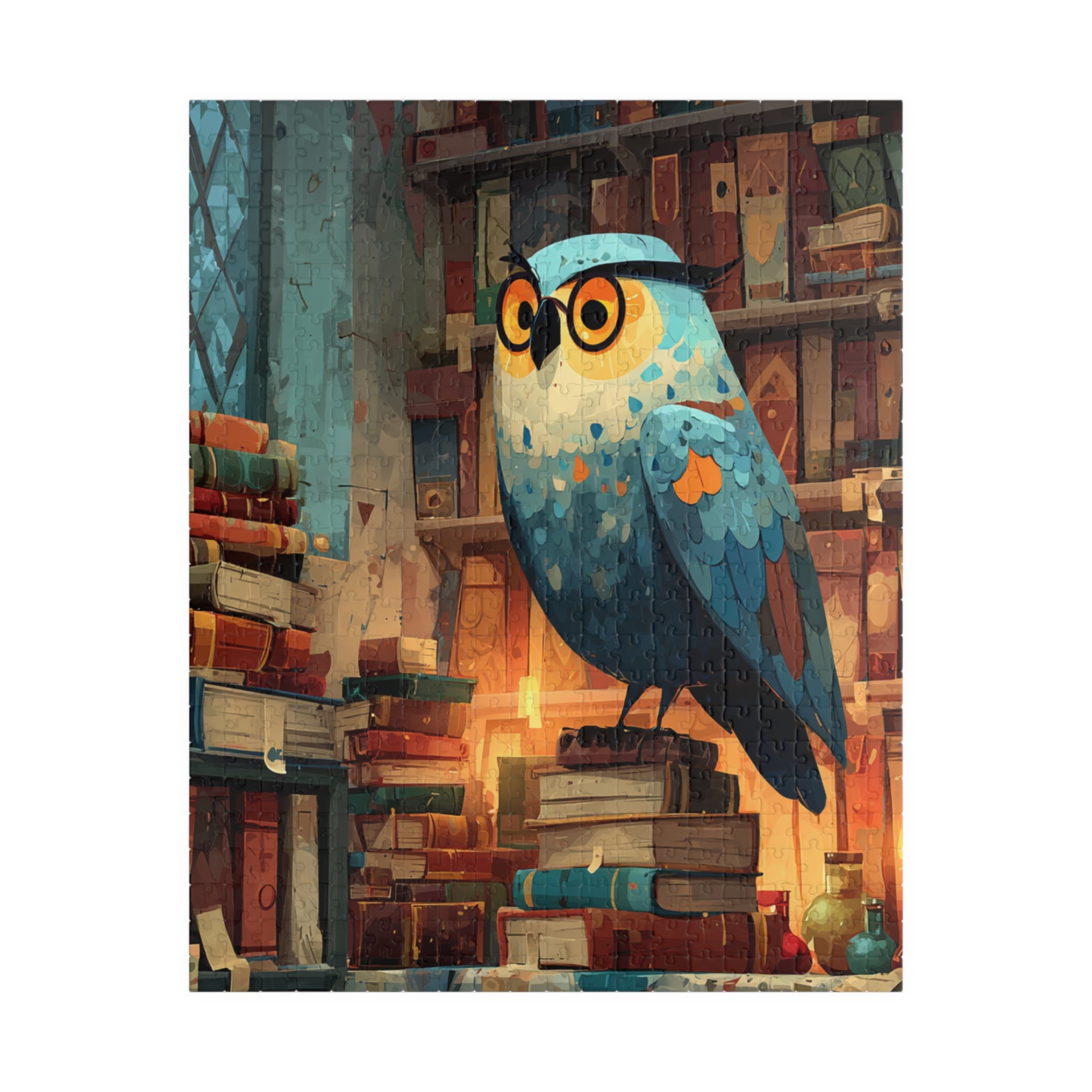 Owl Librarian Jigsaw Puzzle - Bird Game for Book Lovers | Great for Family Bonding, Gifts, Decor, Relaxation, and Mindfulness Puzzle The Puzzle Chest