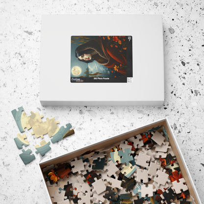 Mythical Selkie Puzzle, Moonlit Serene River Scene Jigsaw Game for Adults, Relaxing Unique Gift for Puzzles Lovers, 110-1014 Pieces Solo Fun