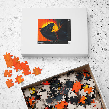 Majestic Horse Sunset Jigsaw Puzzle, Perfect Equestrian Gift for Friend Animal Lover, Family Fun Home Entertainment, Mindfulness Activity Puzzle The Puzzle Chest