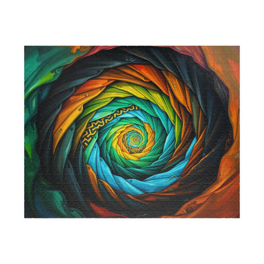 Colorful Abstract Spiral Jigsaw Puzzle, Vibrant Art Gift for Adult Puzzle Lovers, Home Entertainment, Thoughtful Gift, Brain Teaser Fun 520 pcs (Horizontal) Puzzle The Puzzle Chest