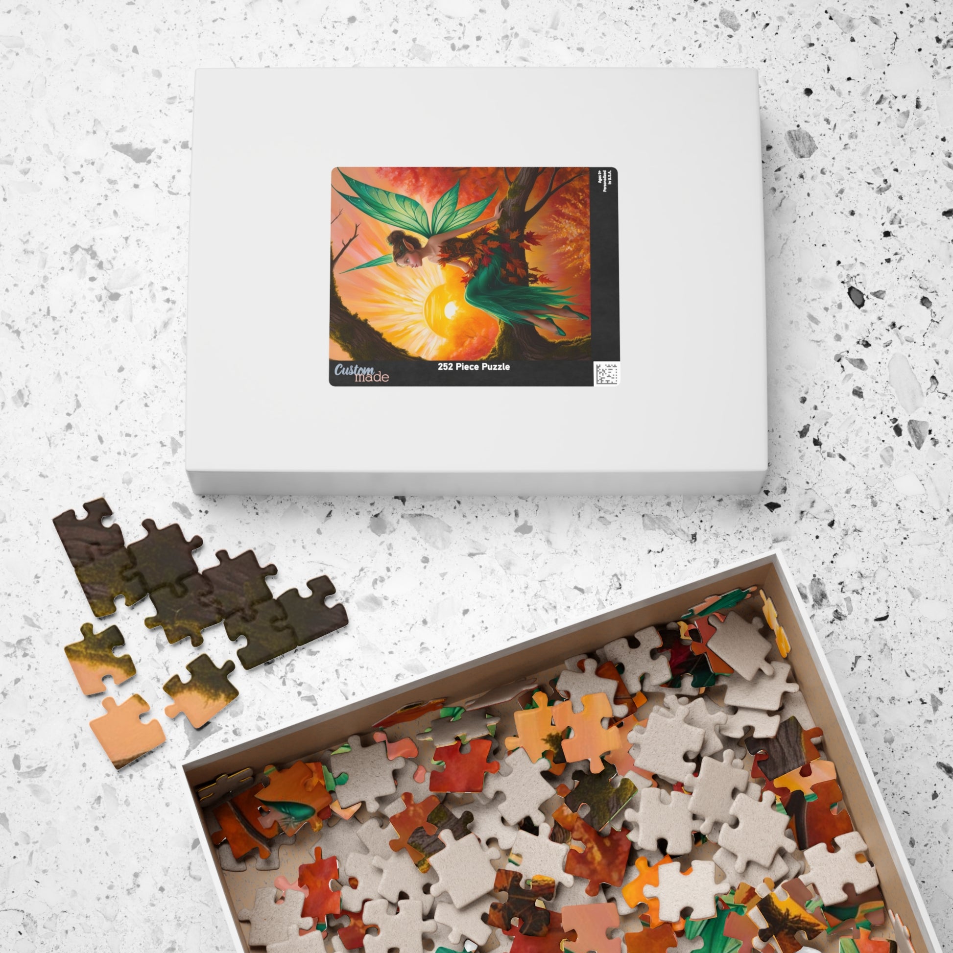 Fairy Jigsaw Puzzle, Mystical Woodland Fairy Sunrise Scene, Ideal for Solo Fun or Family Activity, Fantasy Lover Holiday Birthday Gift for Friends Puzzle The Puzzle Chest