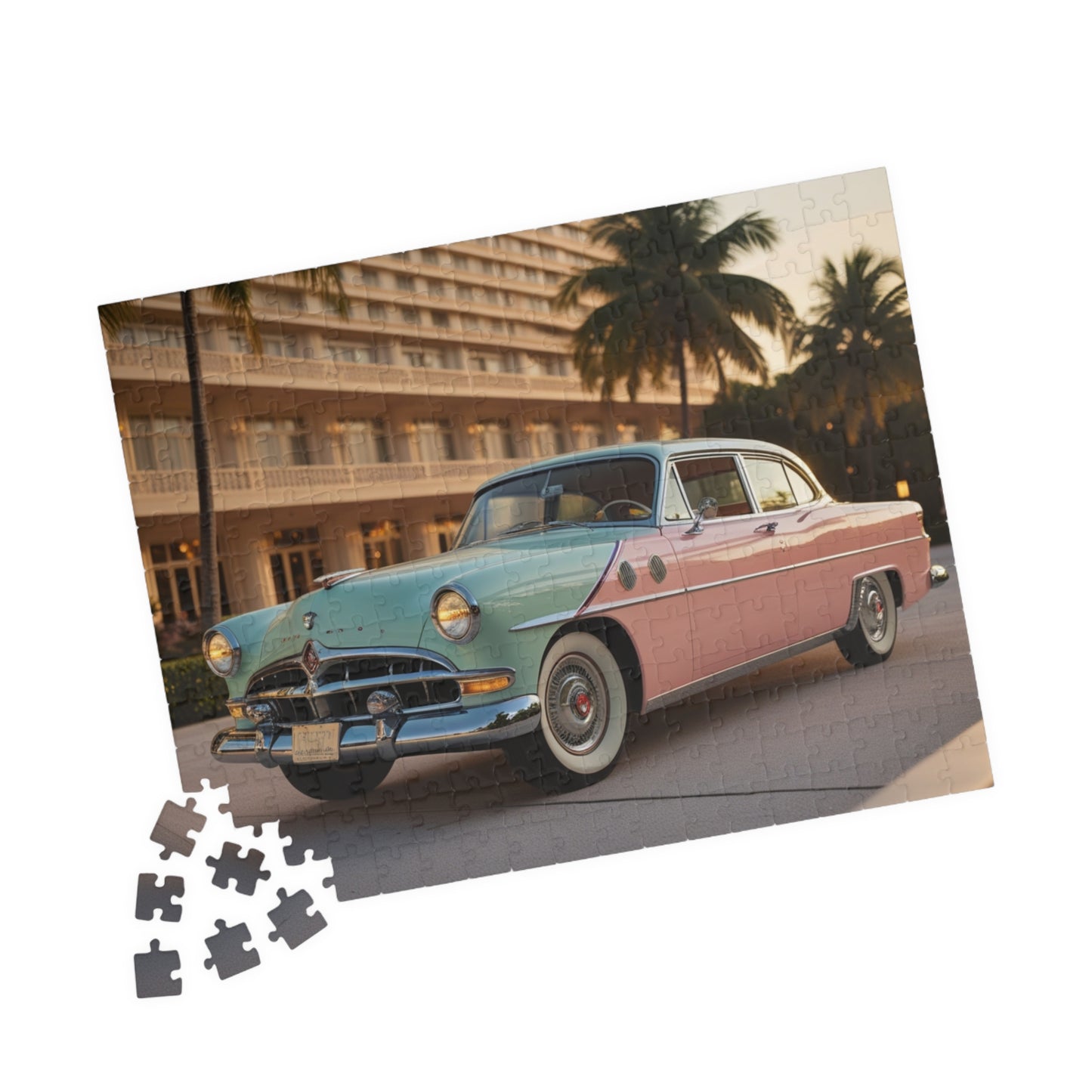 Vintage Car Puzzle - Classic 1956 Packard Caribbean, Nostalgic Jigsaw Game Puzzle The Puzzle Chest