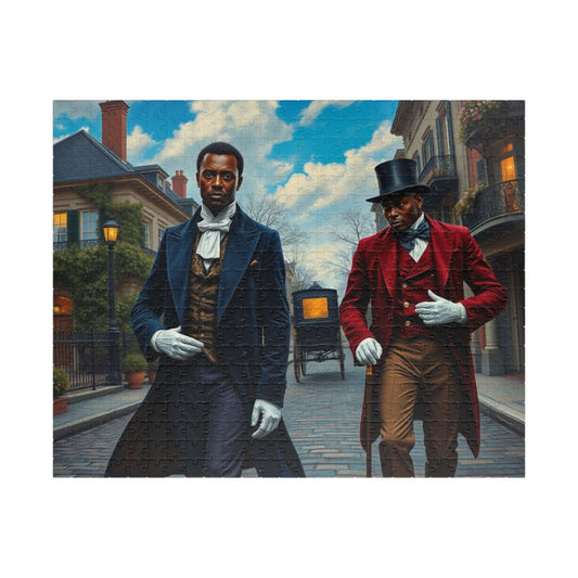 Gentlemen of the Promenade Jigsaw Puzzle for Adults - French Quarter Theme, Black Men Art Puzzle The Puzzle Chest