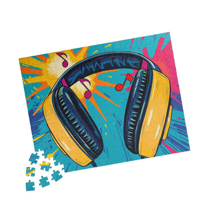 Colorful Music Headphones Puzzle - Pop Art Jigsaw Puzzle for Adult Home Entertainment, Fun Gift for Music Lovers, Birthday Gift for Friends Puzzle The Puzzle Chest