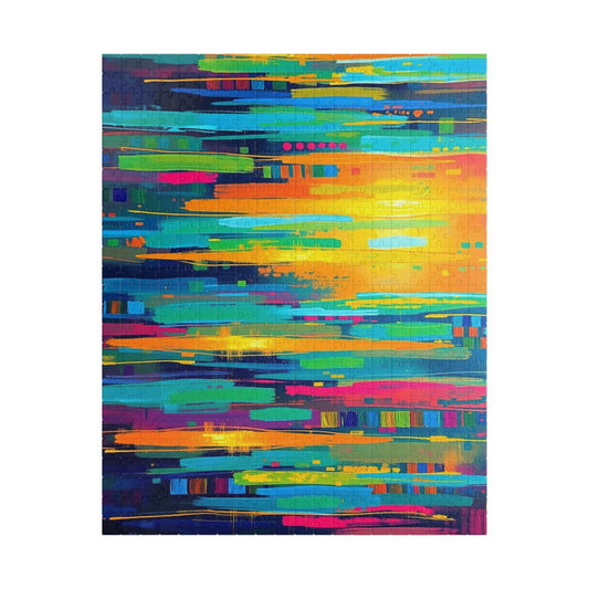 Colorful Abstract Jigsaw Puzzle, Vibrant 110, 252, 520, 1014-piece Fun Activity for Family, Game Night, Creative Holiday Birthday Gift Idea 520 pcs (Vertical) Puzzle The Puzzle Chest