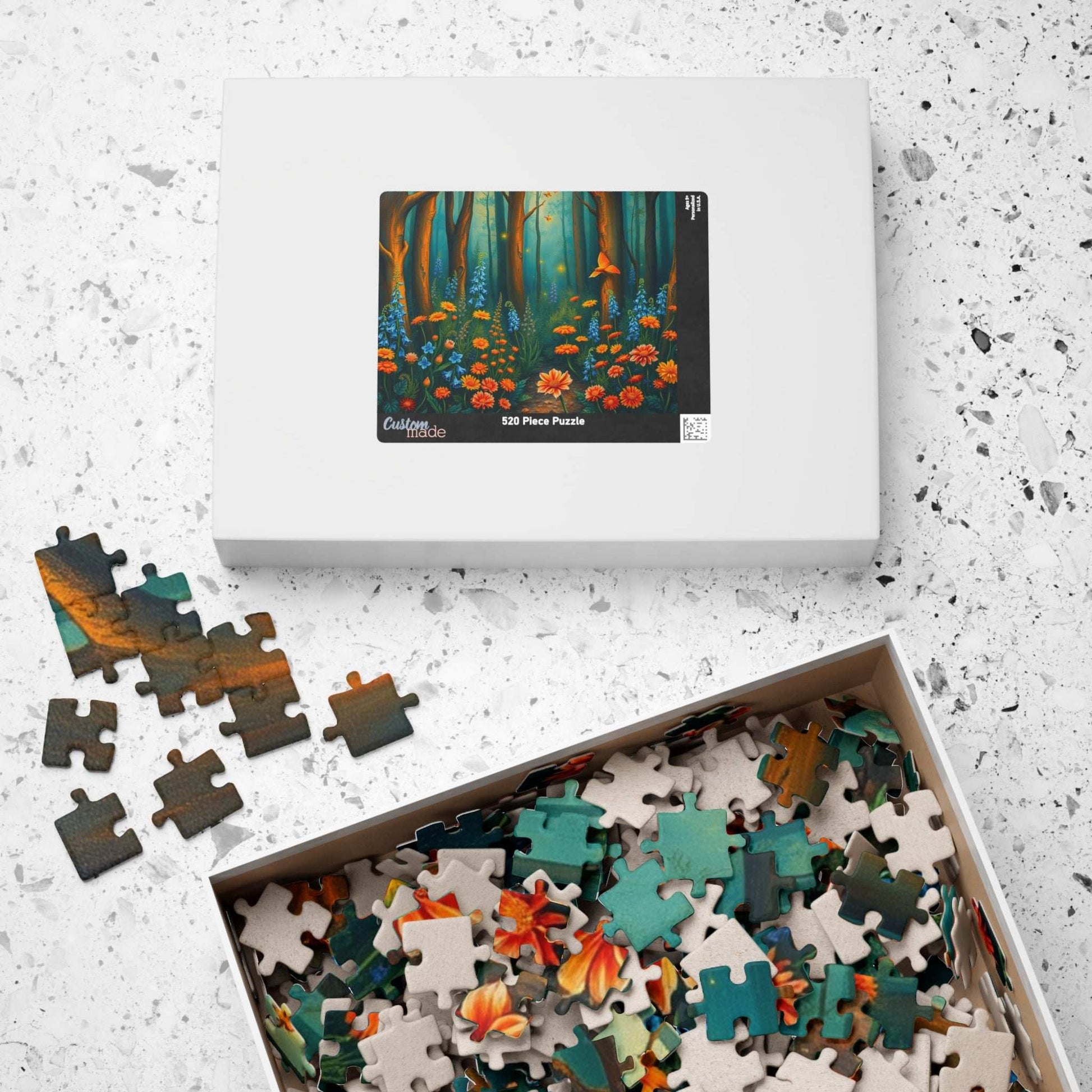Enchanting Forest Puzzle | Floral Landscape Jigsaw Game for Adult | Nature Lover Gift, Indoor Game, Home Entertainment, Mindfulness Activity Puzzle The Puzzle Chest