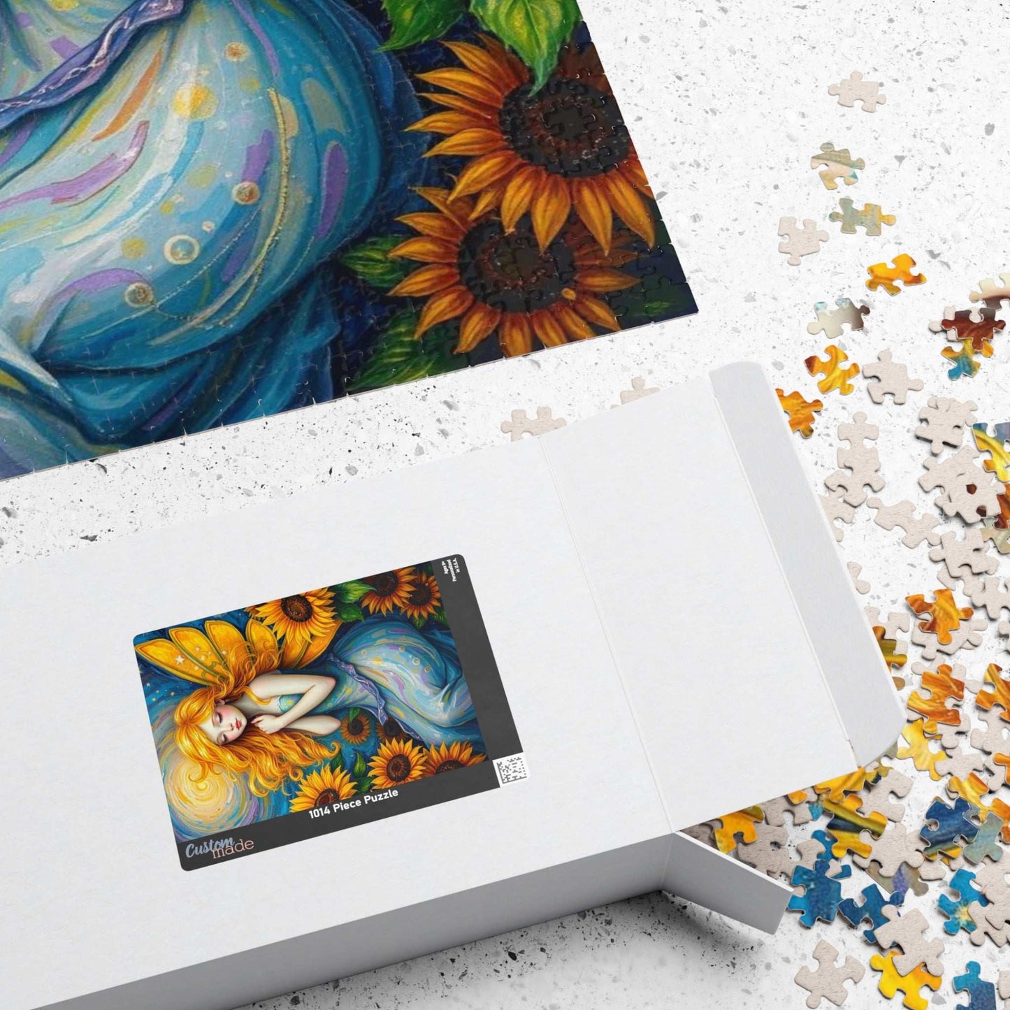 Sunflower Enchantress Jigsaw Puzzle - Enchanting Fairy and Sunflower Puzzle for Adults