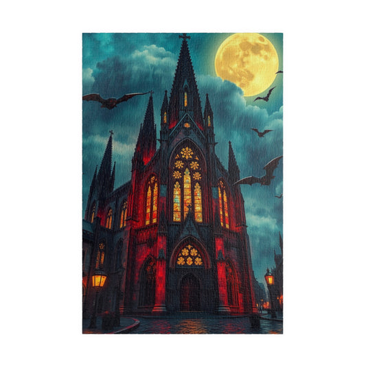 Gothic Cathedral Puzzle | 110, 252, 520, 1014-piece | Perfect for Halloween Fanatics, Gothic Art Lover, Family Game Night and Cozy Evenings 1014 pcs (Vertical) The Puzzle Chest