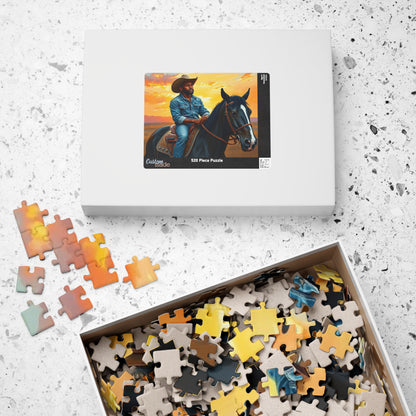 Black Cowboy Jigsaw Puzzle, Black Art African American Man Riding a Horse, Ideal for Solo Fun or Family Activity, Gift for Friends Puzzle The Puzzle Chest