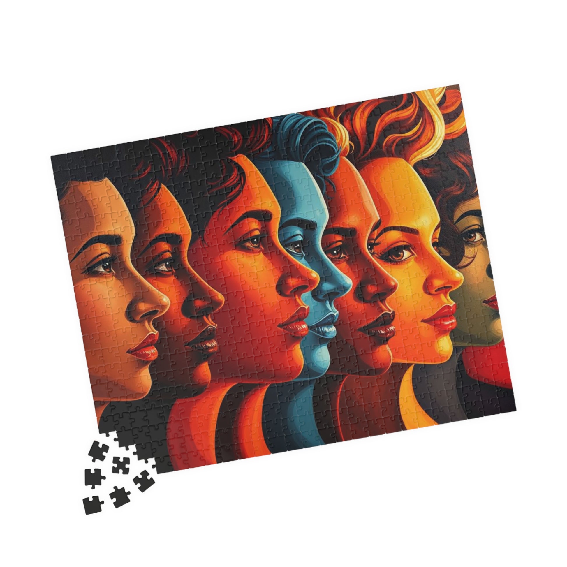 Human Tapestry Jigsaw Puzzle, Diversity Silhouette Puzzle, Face Collage Puzzle, Puzzle Lover Gift for Friend, Family Bonding, Mind Challenge Puzzle The Puzzle Chest
