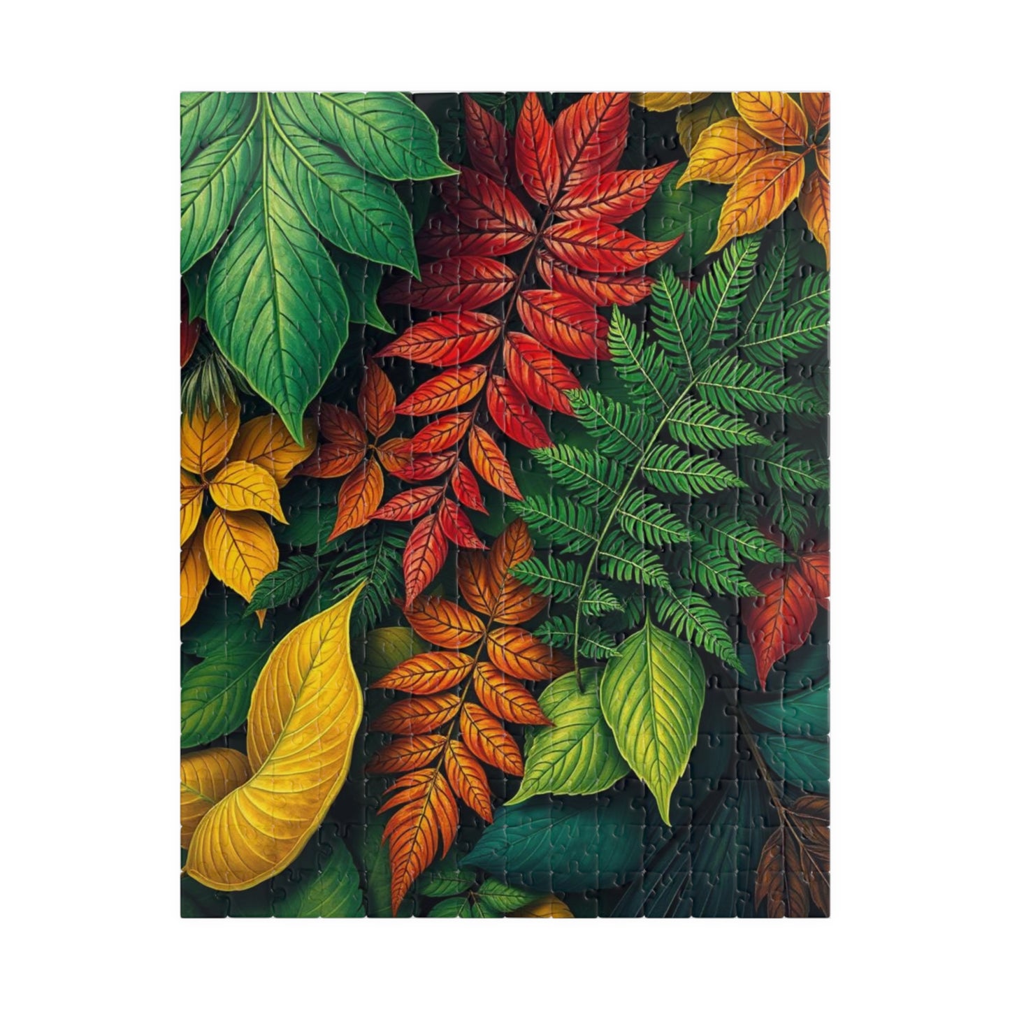 Chaotic Autumn Leaves Jigsaw Puzzle - Colorful Nature Scene, Family Game Night, Cozy Gift for Plant Lover Creative Hobby 252 pcs (Vertical) Puzzle The Puzzle Chest