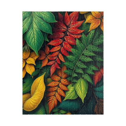 Chaotic Autumn Leaves Jigsaw Puzzle - Colorful Nature Scene, Family Game Night, Cozy Gift for Plant Lover Creative Hobby 252 pcs (Vertical) Puzzle The Puzzle Chest