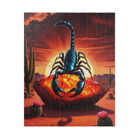 Scorpion Art Puzzle - Scorpio Zodiac Sign Jigsaw Game, Nature Inspired Fun, Gifts for Puzzle Lover, Mindfulness Activity, Home Entertainment 110 pcs (Vertical) Puzzle The Puzzle Chest