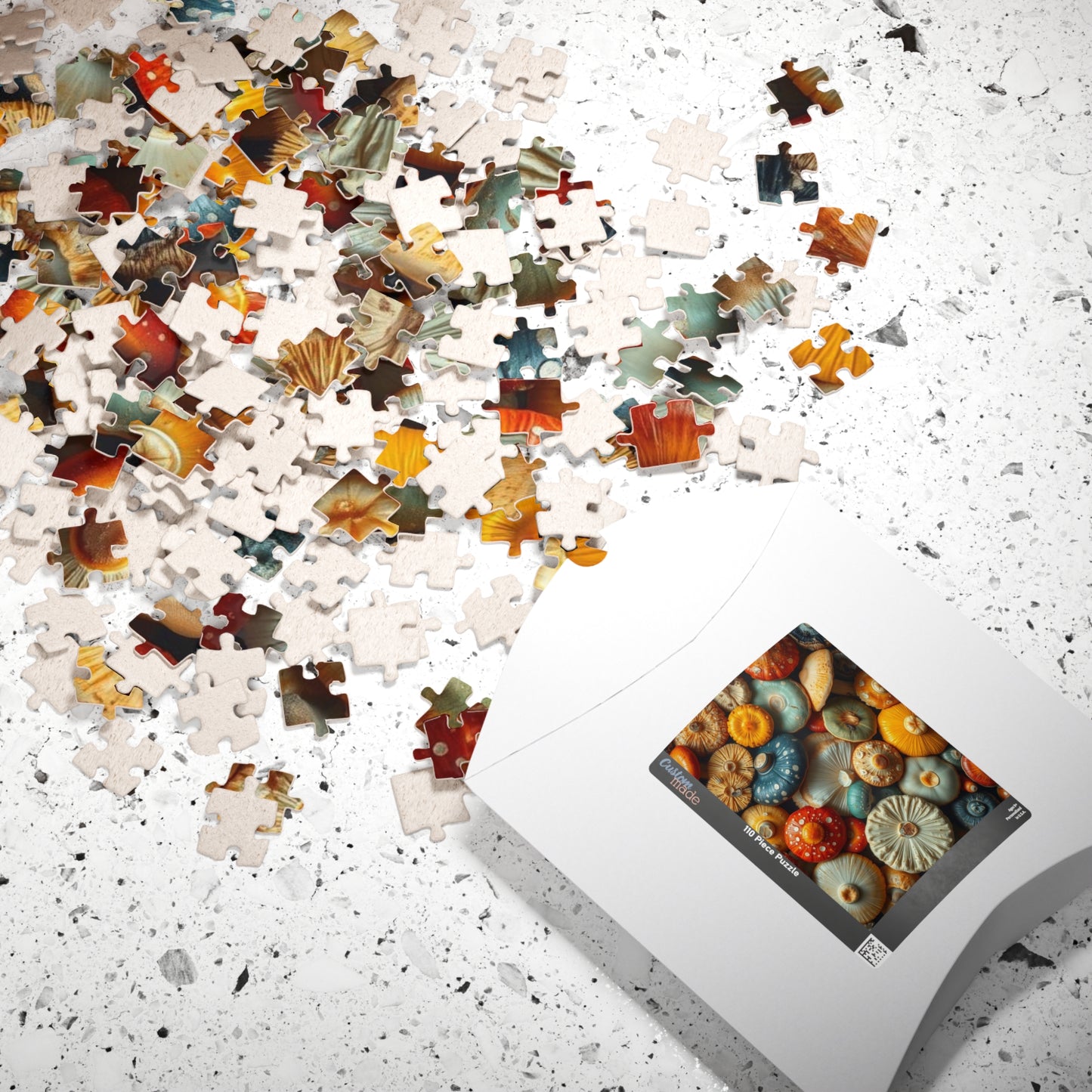 Chaotic Mushroom Jigsaw Puzzle - Playful Nature Inspired Collage Design, Family Game Night, Brain Teaser, Gift for Mushroom Lover Puzzle The Puzzle Chest
