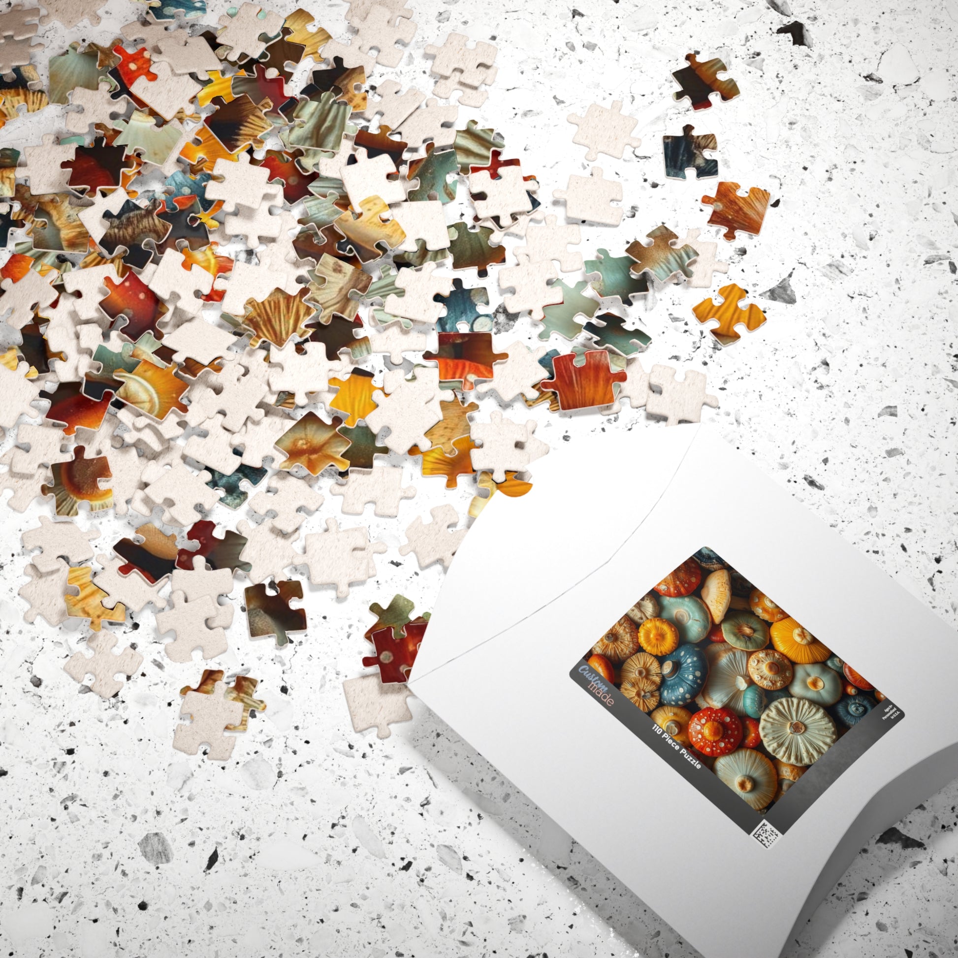 Chaotic Mushroom Jigsaw Puzzle - Playful Nature Inspired Collage Design, Family Game Night, Brain Teaser, Gift for Mushroom Lover Puzzle The Puzzle Chest