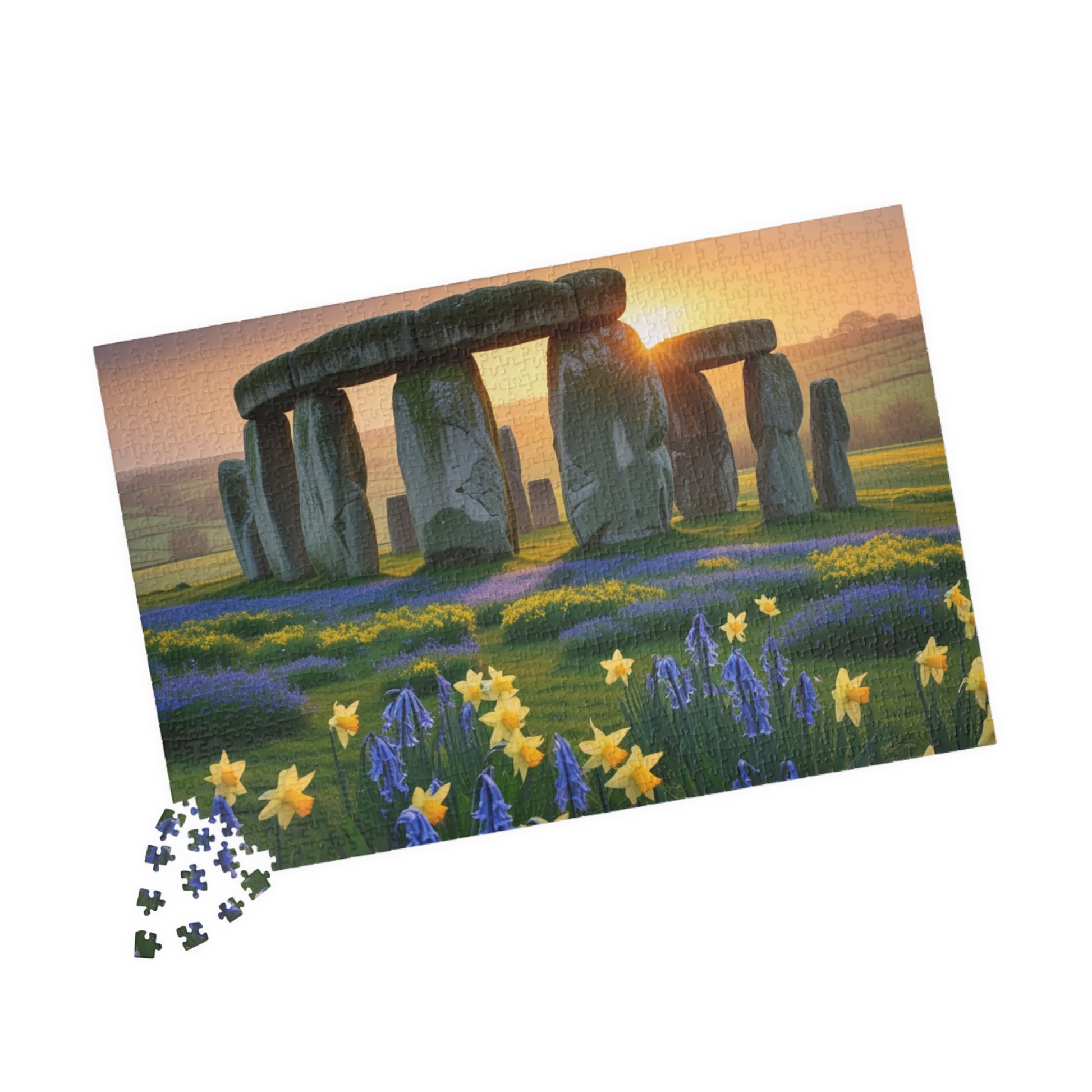 Stonehenge Sunrise Puzzle - 110, 252, 520, 1014-Piece, Famous European Landmark Jigsaw, Mind Game, Meditation Activity, Gift Puzzle The Puzzle Chest
