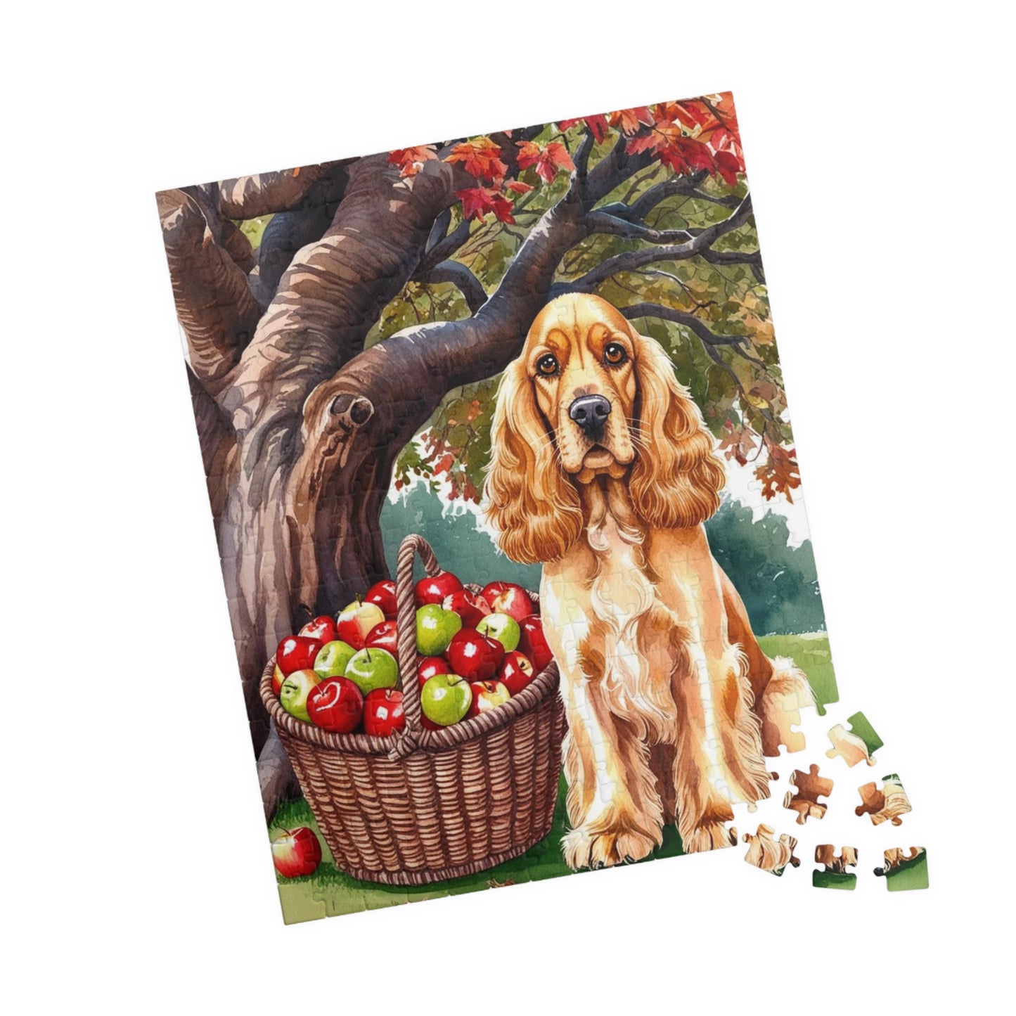 Autumn Dog Jigsaw Puzzle, Perfect for Family Game Night, Cocker Spaniel, Fall Decor, Gift for Dog Lovers and Animal Enthusiasts Puzzle The Puzzle Chest