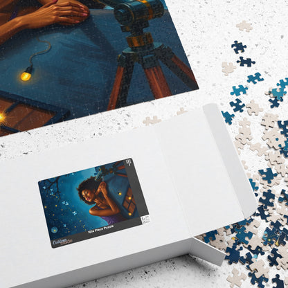 African American Woman Jigsaw Puzzle, Starry Night Scene, Black Art, Black Girl Puzzle, Perfect Gift for Black People, Family or Solo Fun Puzzle The Puzzle Chest
