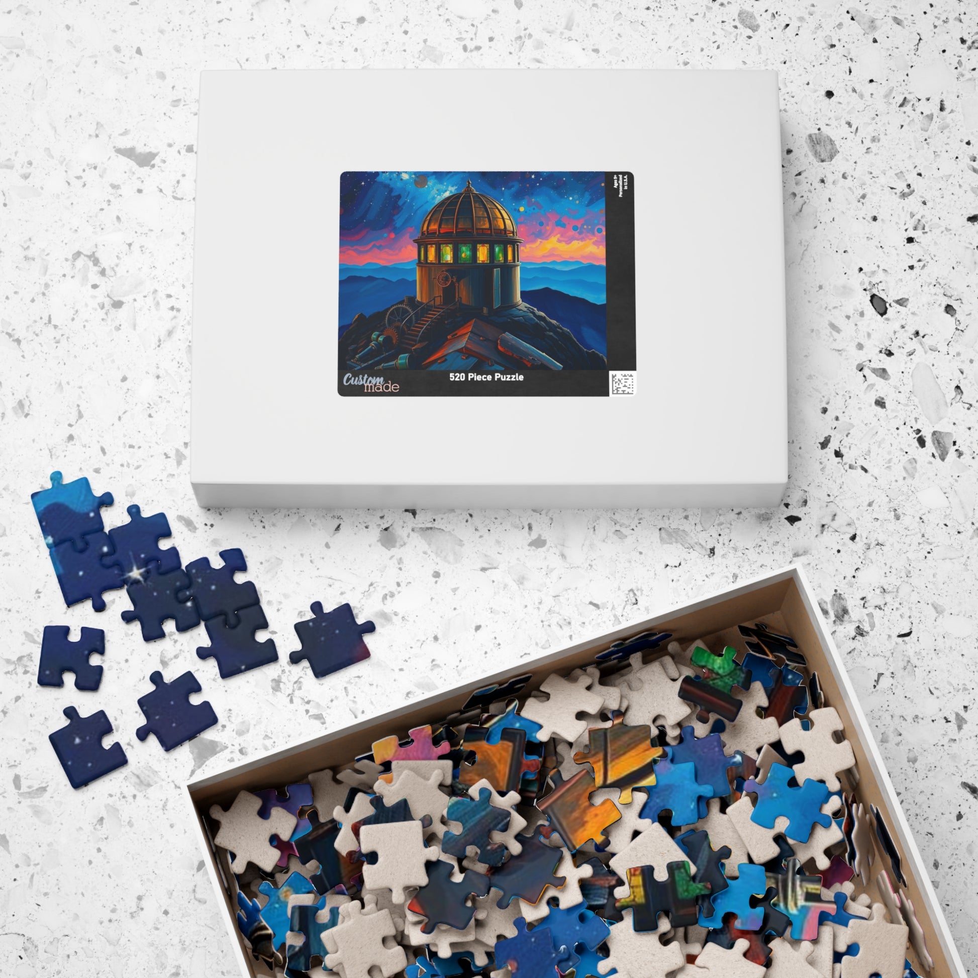 Alchemist Dome Jigsaw Puzzle - Mountaintop Observatory, Steampunk Puzzle Gift for Art Enthusiast Friend, Creative Hobby, Family or Solo Fun Puzzle The Puzzle Chest