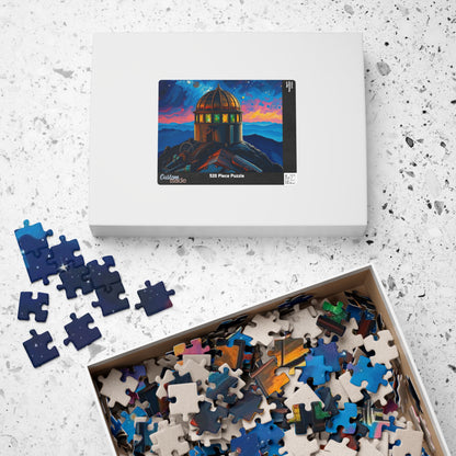 Alchemist Dome Jigsaw Puzzle - Mountaintop Observatory, Steampunk Puzzle Gift for Art Enthusiast Friend, Creative Hobby, Family or Solo Fun Puzzle The Puzzle Chest