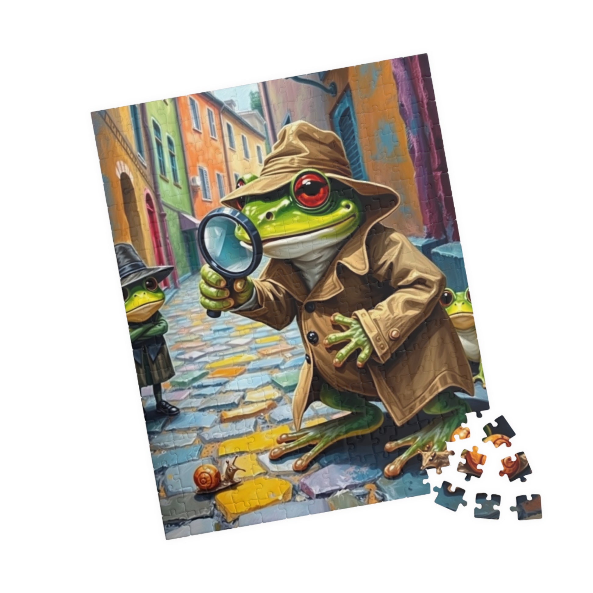 Detective Frog Jigsaw Puzzle - Whimsical Animal Jigsaw for Puzzle Lovers, Family Fun, Game Night, Creative Gift for Adults, Brain Teaser Puzzle The Puzzle Chest