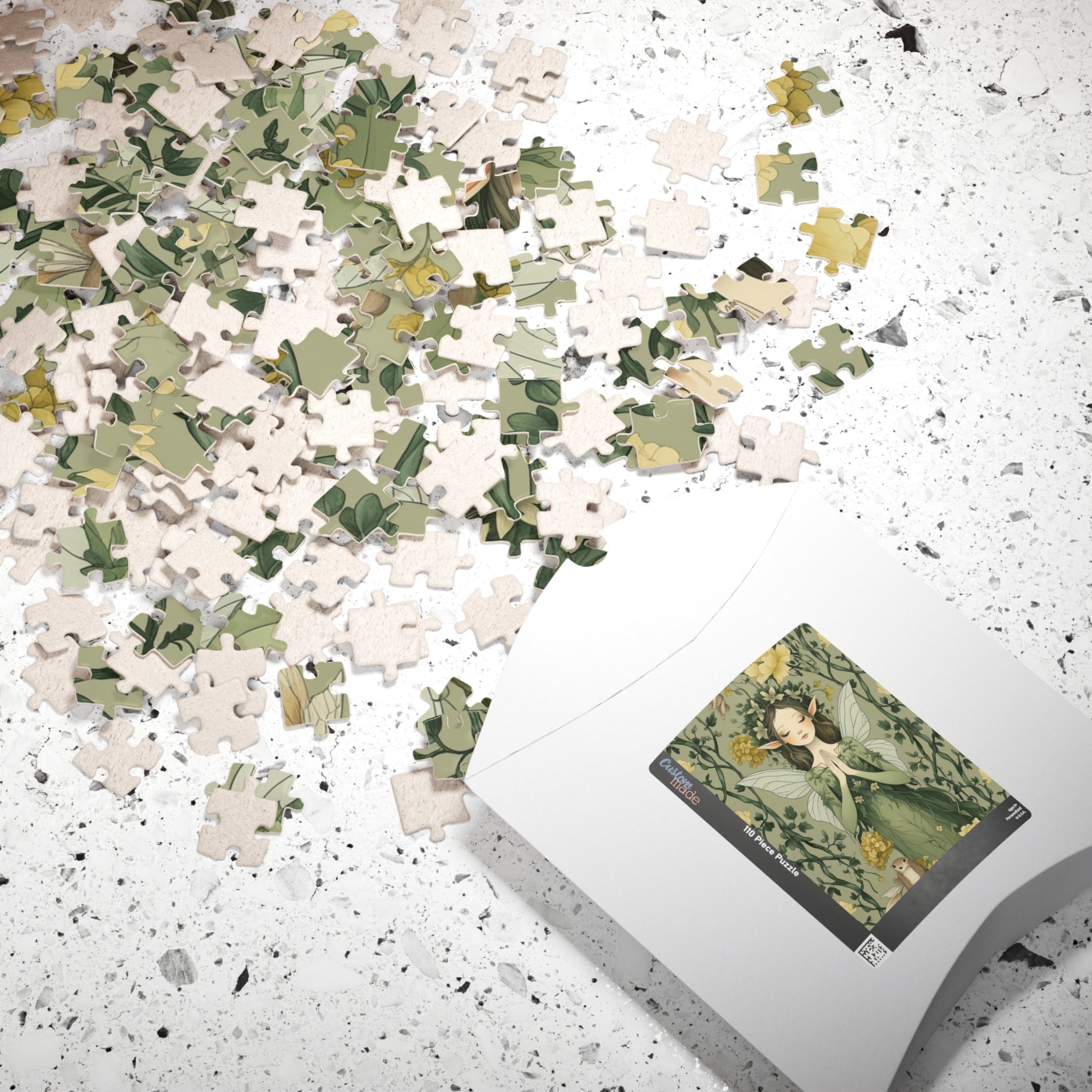 Delicate Fairy Vintage Jigsaw Puzzle Game with Cascading Flowers, Best for Gifting on Birthday, Puzzle Lover, Stress Relief Leisure Activity Puzzle The Puzzle Chest
