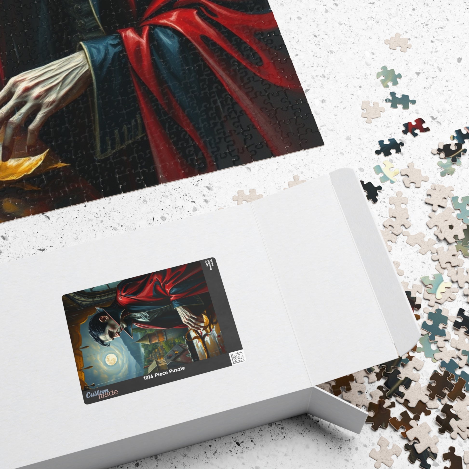 Gothic Vampire Puzzle, Perfect for Halloween, Horror Decor, Family Game Night, Unique Gift, 110-1014-piece Options Puzzle The Puzzle Chest