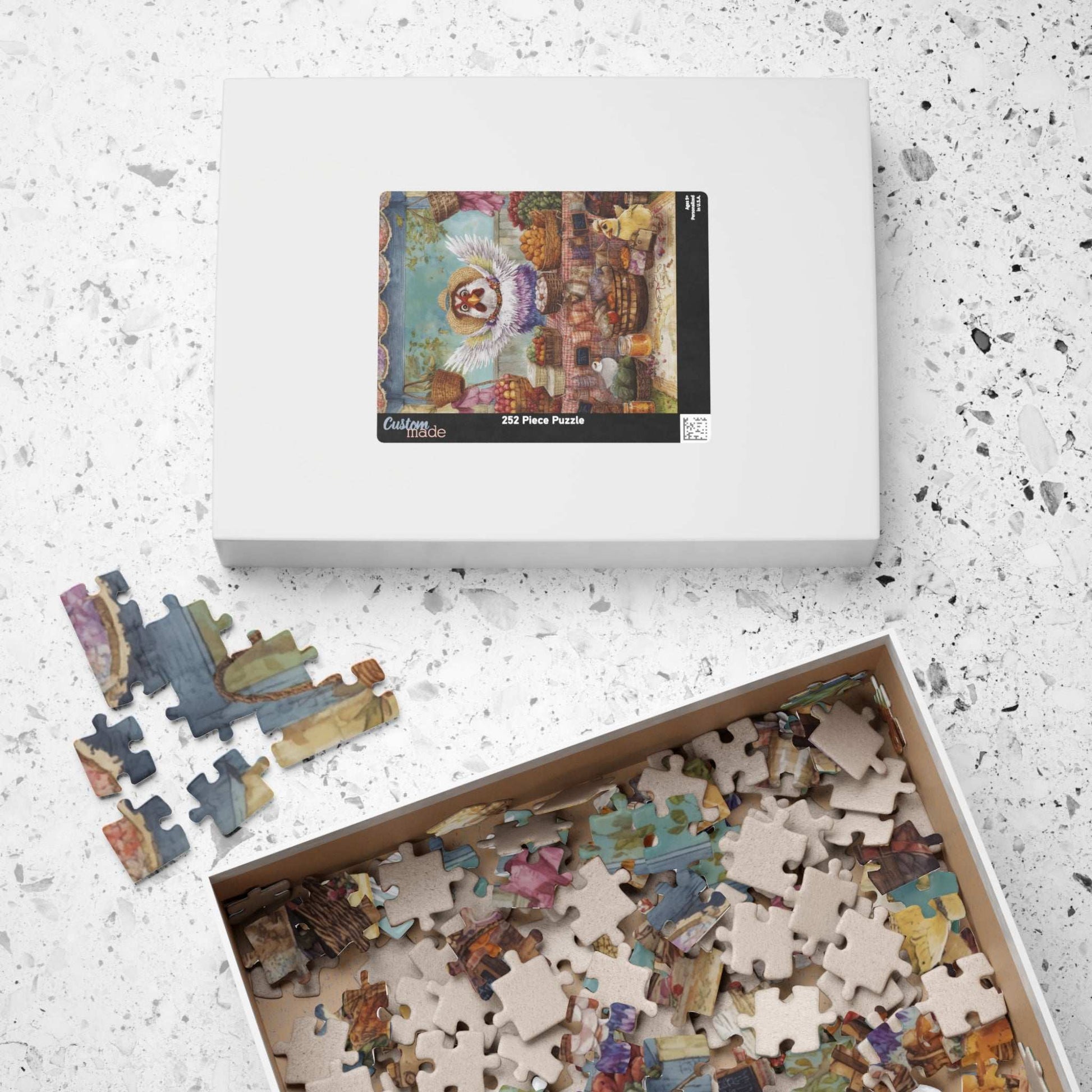 Chicken Farmer Jigsaw Puzzle, Bird Puzzle Ideal for Family Fun, Holiday Birthday Gifts, Game Night, Brain Teaser, Creative Hobby Puzzle The Puzzle Chest