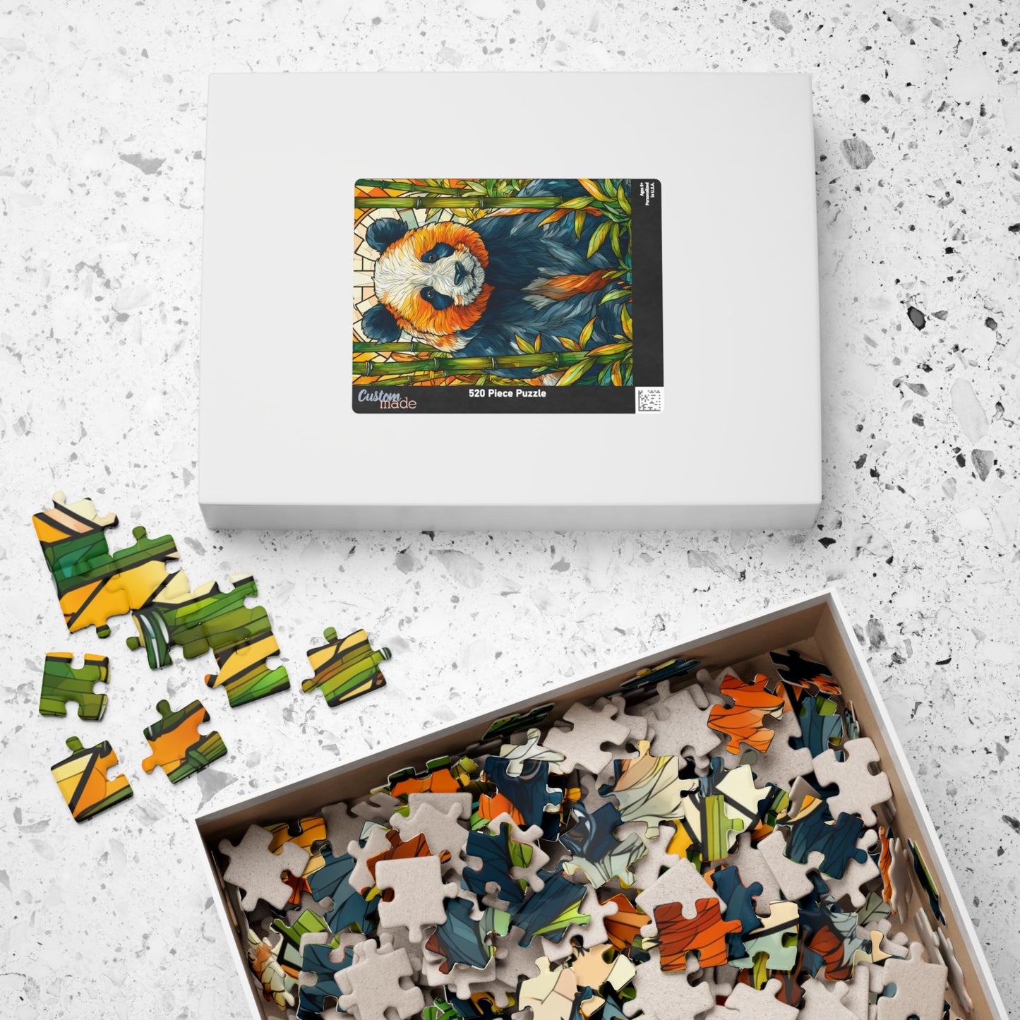 Stained Glass Style Red Panda Puzzle | Animal Jigsaw Puzzle 110-1014 Pieces Puzzle The Puzzle Chest