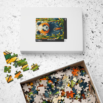 Stained Glass Style Red Panda Puzzle | Animal Jigsaw Puzzle 110-1014 Pieces Puzzle The Puzzle Chest