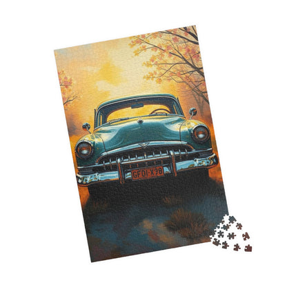 Fall Vintage Car Puzzle - 110, 252, 520, 1014-piece, Nostalgic Autumn Jigsaw for Car Lovers, Gift for Father's Day, Family Game Night Puzzle The Puzzle Chest