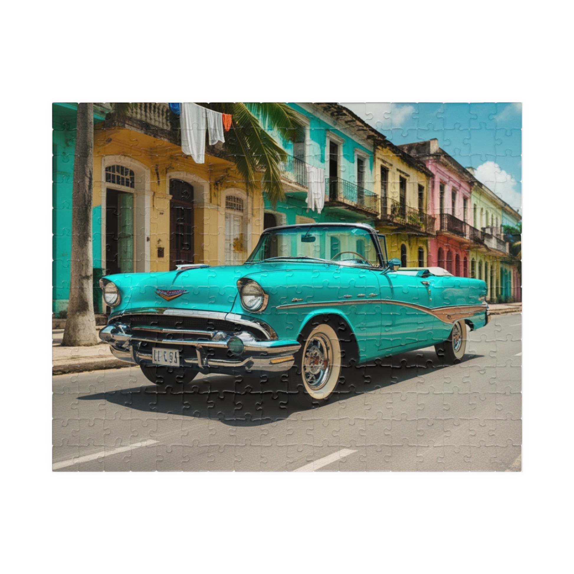 Vintage Car Puzzle - 1957 Convertible Jigsaw Game 252 pcs (Horizontal) Puzzle The Puzzle Chest