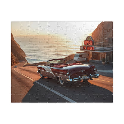 Vintage Car Jigsaw Puzzle - Retro 1954 98 Starfire Convertible 110 pcs (Horizontal) Puzzle The Puzzle Chest